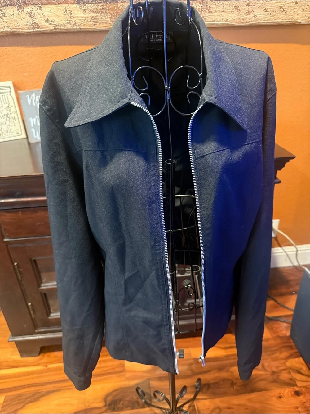 Tall Girl XL Black Zip-Front Jacket